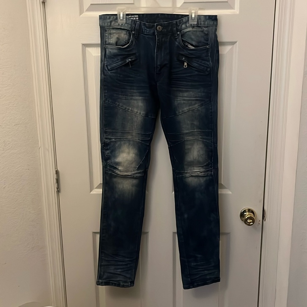 Smoke rise blue jeans 34